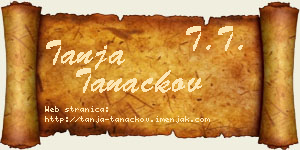 Tanja Tanackov vizit kartica